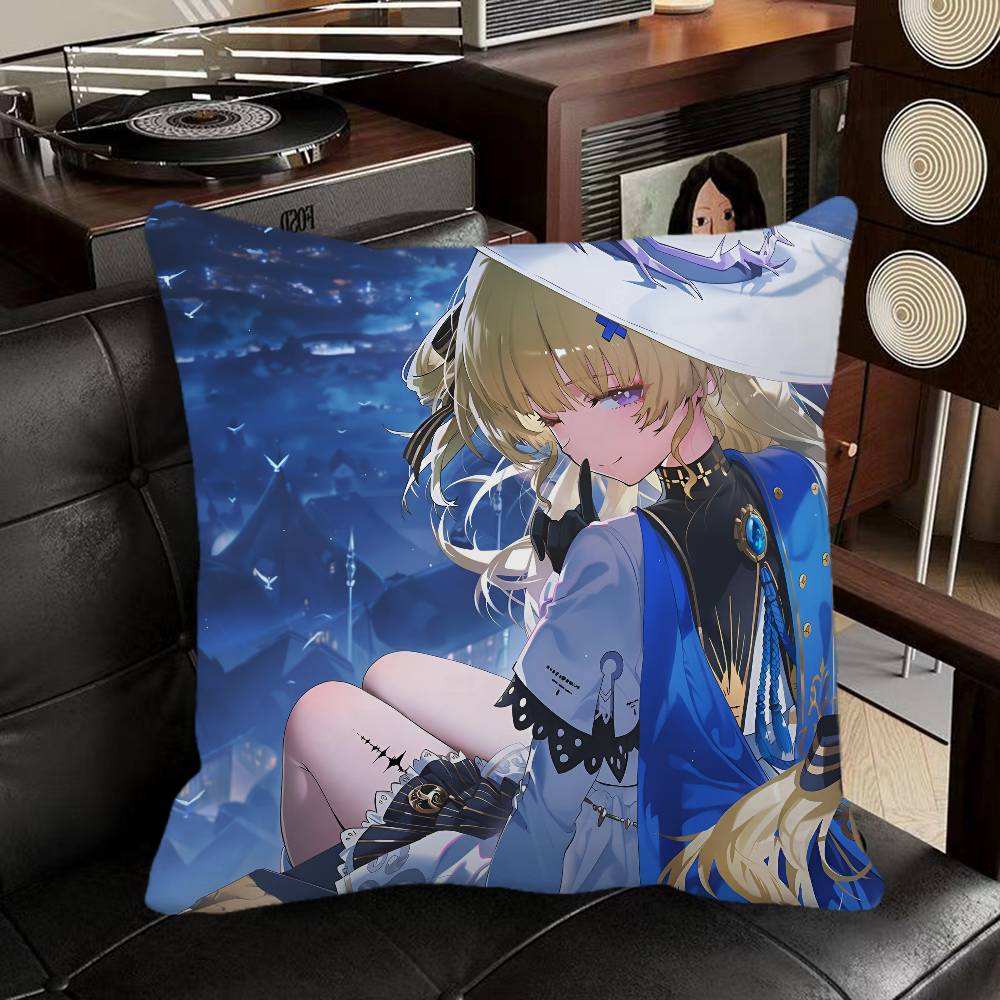 Phoebe Wuthering Waves Game Pillow Case Square Pillow Bedroom Sofa Leisure Comfort Cushion Car Home Decoration