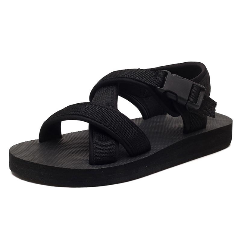 

Мужские сандалии Простые повседневные летние туфли Удобные кроссовки Сандалии для отдыха на пляже 2024 Новые мужские повседневные сандалии обувь 35-36 чёрный