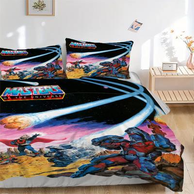 Masters of the Universe: He-Man and Battle Cat Bedding Set - 3 Piece Comforter Cover Gift for Bedroom,Includes No InsertB164