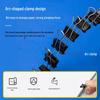 Deli 15mm Black Metal Long Tail Clips, 60-Pack