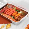 Stainless Steel Kitchen Serving Platters For BBQ Party Rustproof Metal Food Container With Sealable Cover