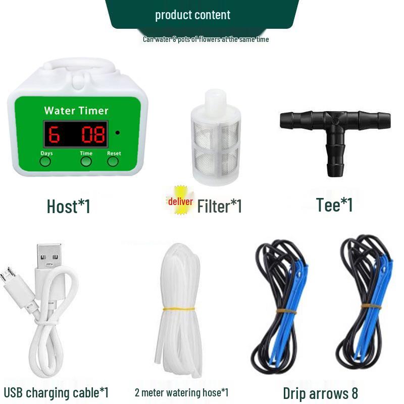 Smart Indoor High-Flow Garden Watering Timer for Plants - Drip Irrigation & Sprinkler