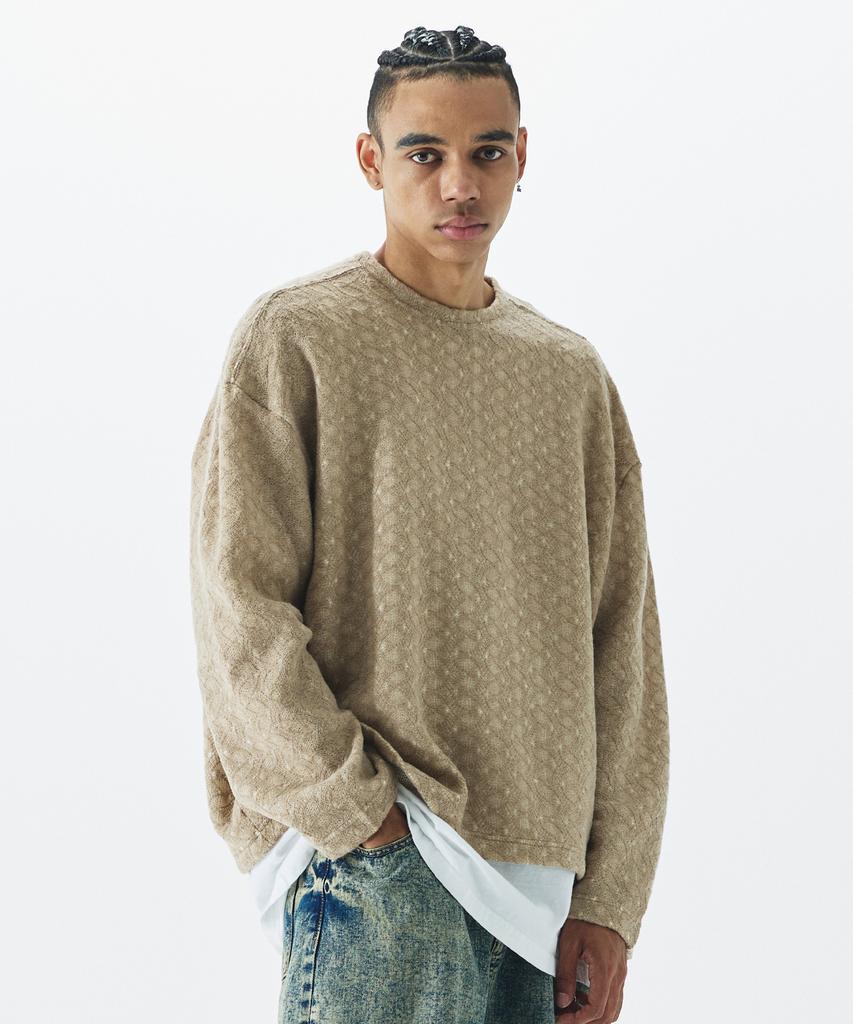 HEDER HELEN Vtg Web Knit Beige