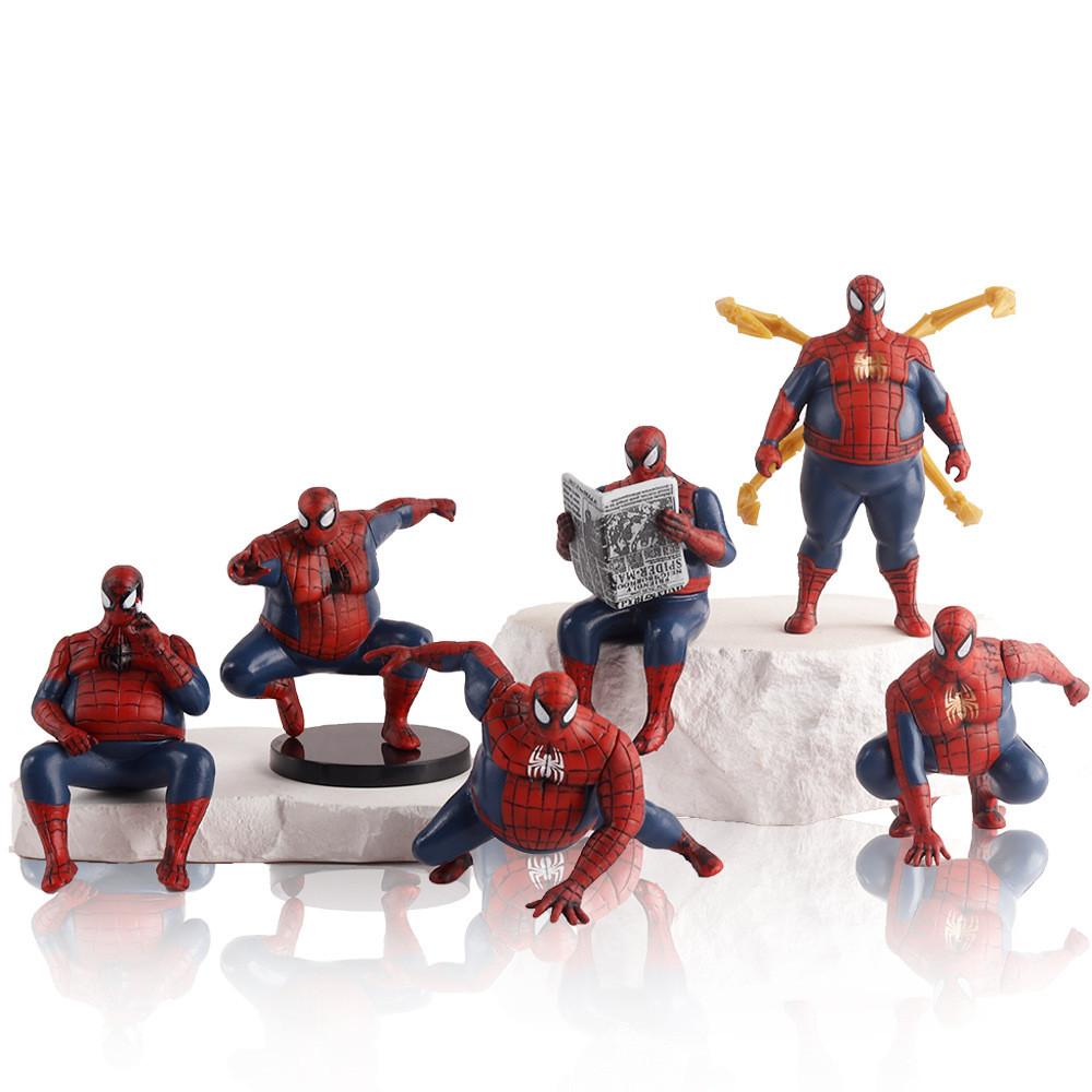 Fat Chubby Spider Man Pvc Desk Decor With Hero Figurine For Office And Car Display
