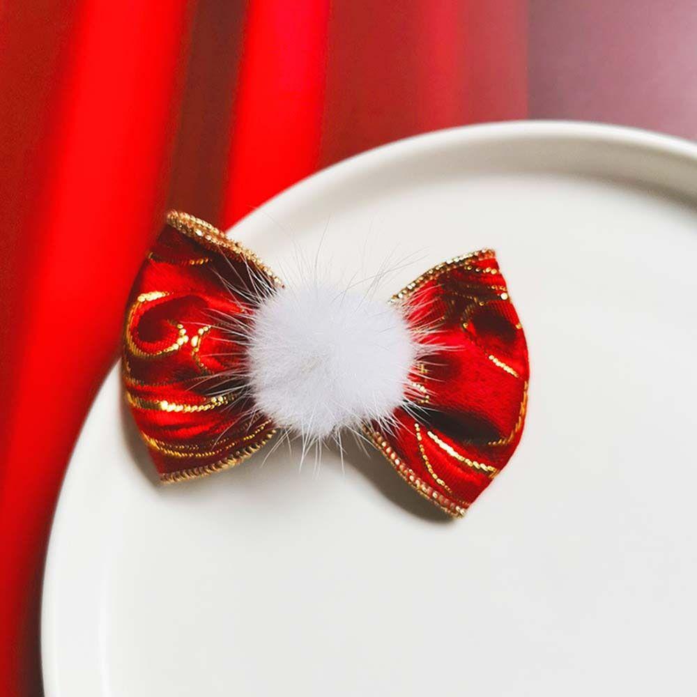 Hair Accessories Bowknot Bow Hair Hoop Chinese New Year Hairpins Kids Chinese Hair Clips Hair Rope