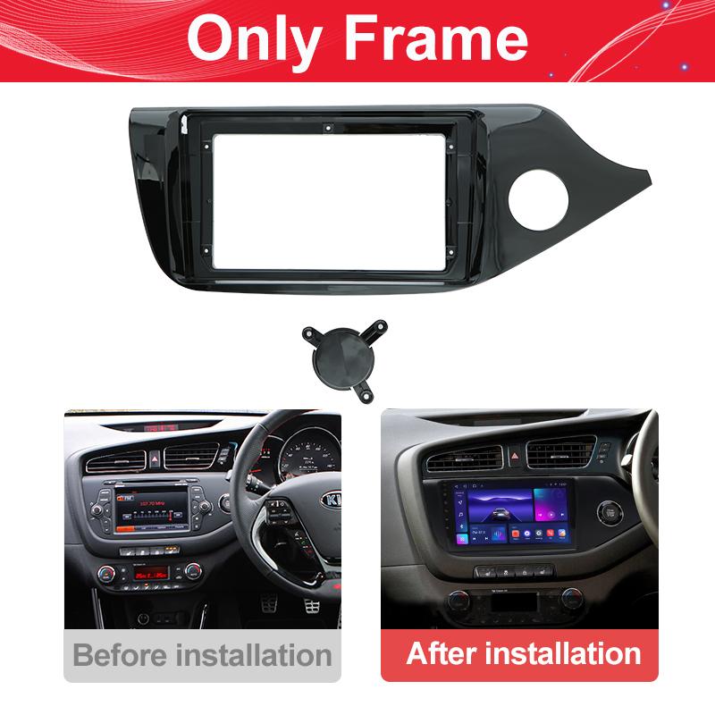 For KIA Ceed 2012-2018 Car Radio Install Frame Central Control Panel Decorative Parts 2 Din Multimedia Player Video Frame Panel