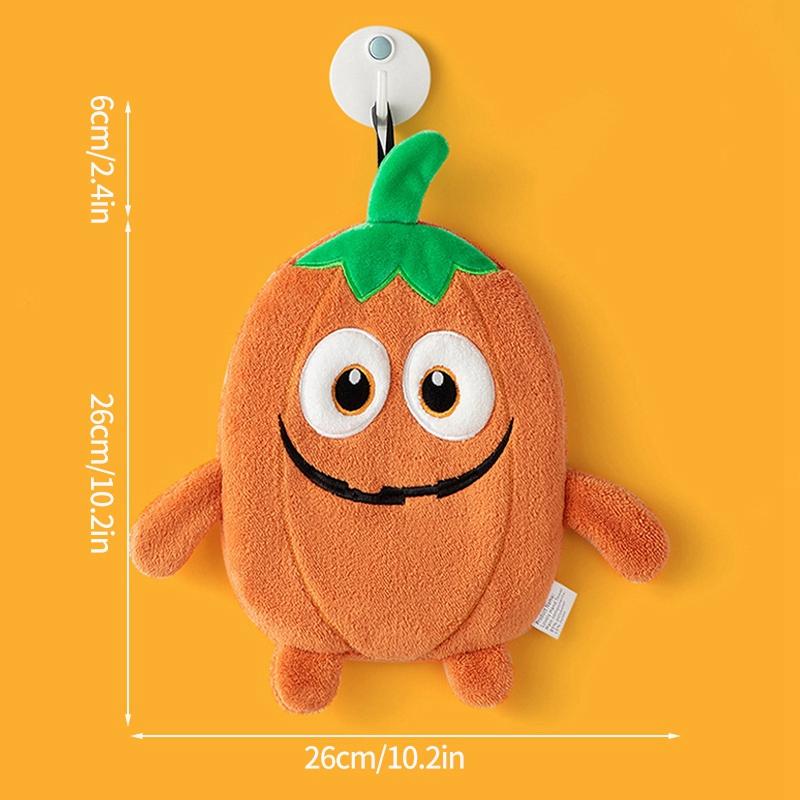 Halloween Decor Itemation Hand Towel Thicken Coral Fleece Towel Hanging Handkerchief For Kitchen Bathroom Accessories