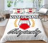Game Printed Soft Duvet Cover Set Gamepad Video Game Controler Beding Set for Children Kids Tens Young Boys Bedrom Comfortable Quilt Cover featuring