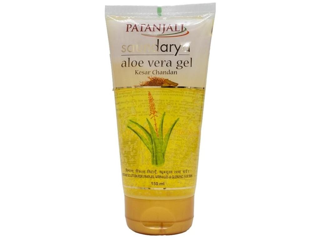 Péče o obličej Aloe Vera pleťový gel se šafránem a santalovým dřevem Patanjali Saundarya Aloe Vera Kesar Chandan Gel