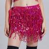 Sequin Tassel Fringe Skirt Belly Dance Costume Hip Scarf Wrap Shimmering And Elegant