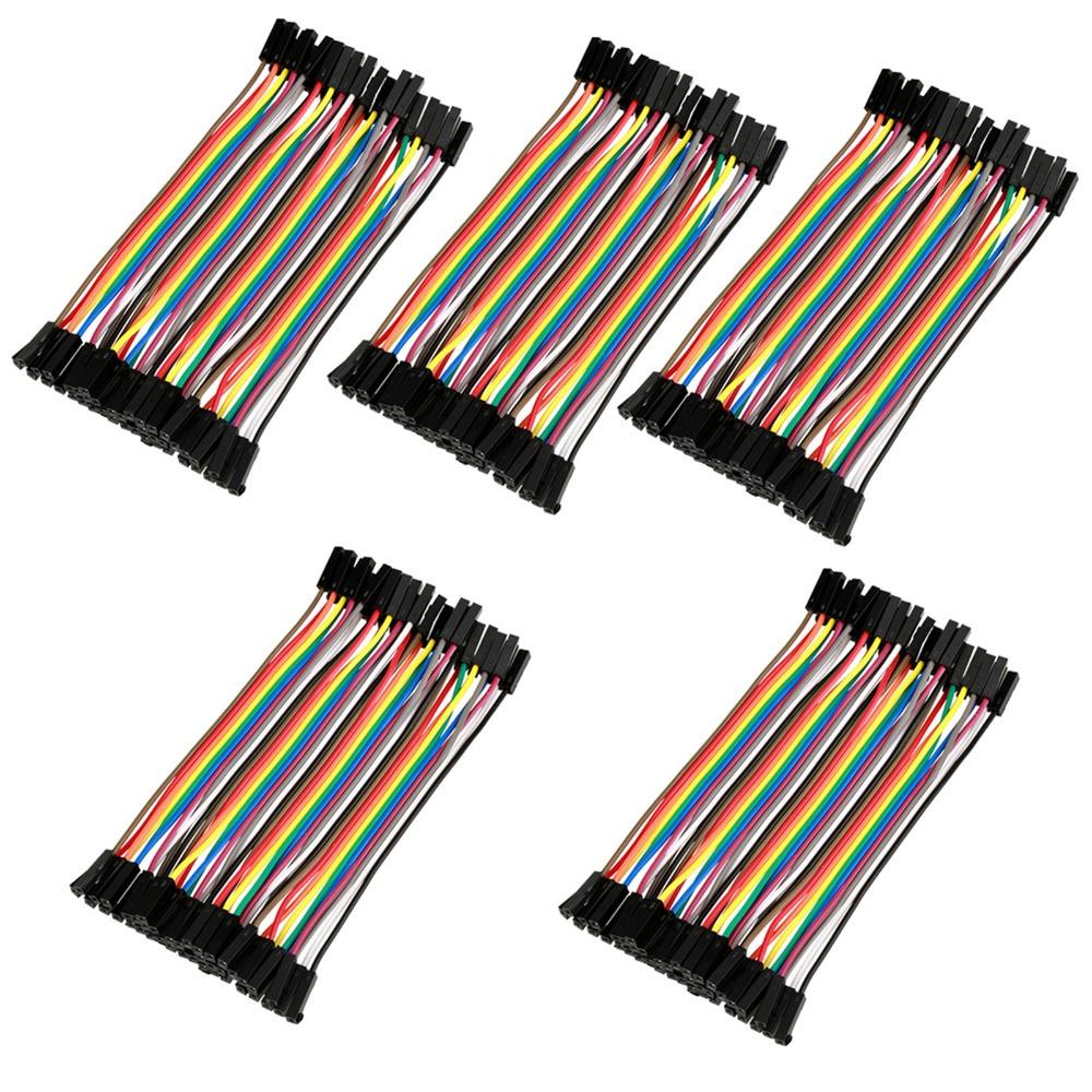 5 PCS 40 Pin Female to Female Dupont Wire Colorful Breadboard Jumper Wires  for Raspberry PI