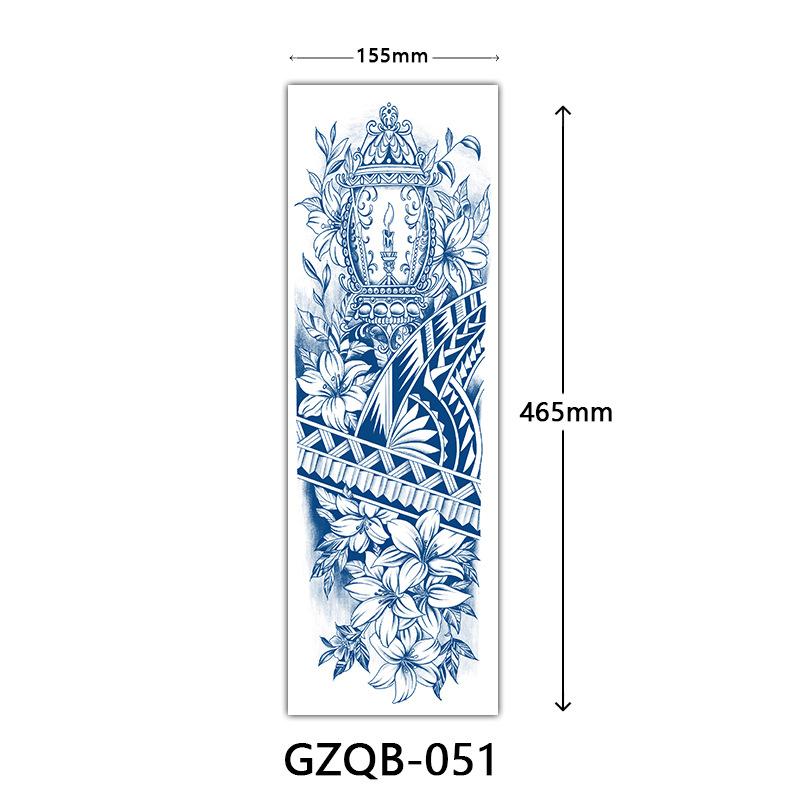 Herbal Tattoo Stickers, Semi-Permanent Tattoo Stickers, Herbal Juice Full Arm Tattoo Stickers