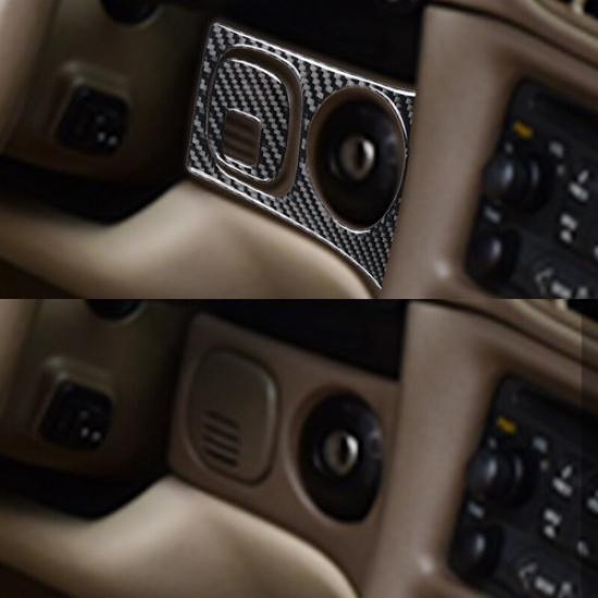 Carbon Fiber Key Ignition Switch Panel Cover For Chevrolet Corvette C5 1998-2004