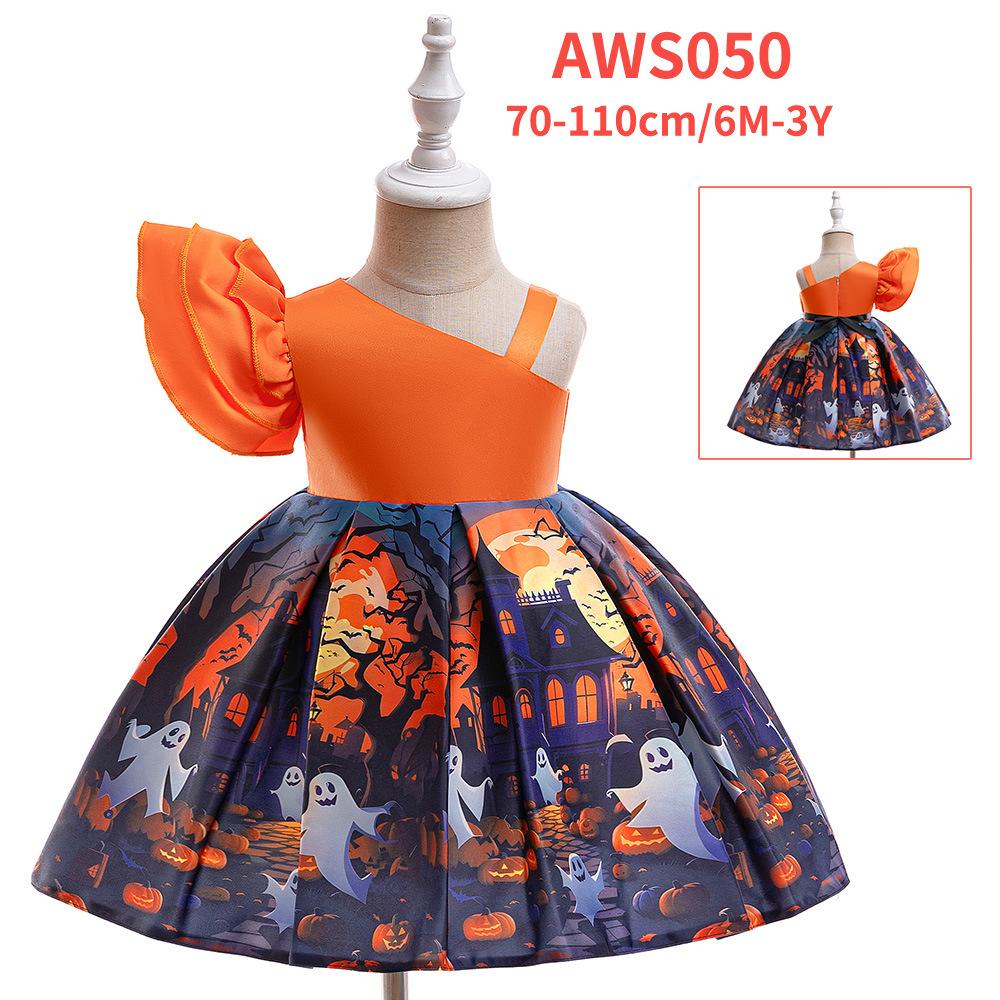Halloween Dresses Flower Girls Dress Toddler Baptism 1st Birthday Dress Baby Girl Clothes Princess Wedding Party Kids Costume