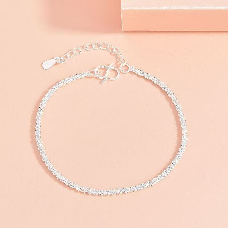 Fashion kpop   Copper temperament shine Chain Bracelets for Women niche jewelry Wedding Engagement Party Holiday Gift