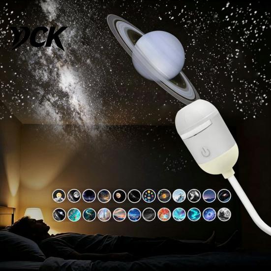 LED Ambient Lamp USB Star Projector Light, Flexible Gooseneck Night with 3/4/6/12/24 Adjustable Projection Light Films, for Bedroom Ceiling