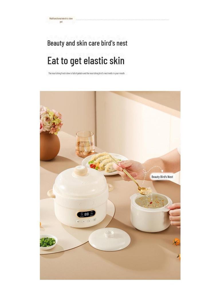 Oală electrică ceramică pentru mâncare de bebeluși și supe