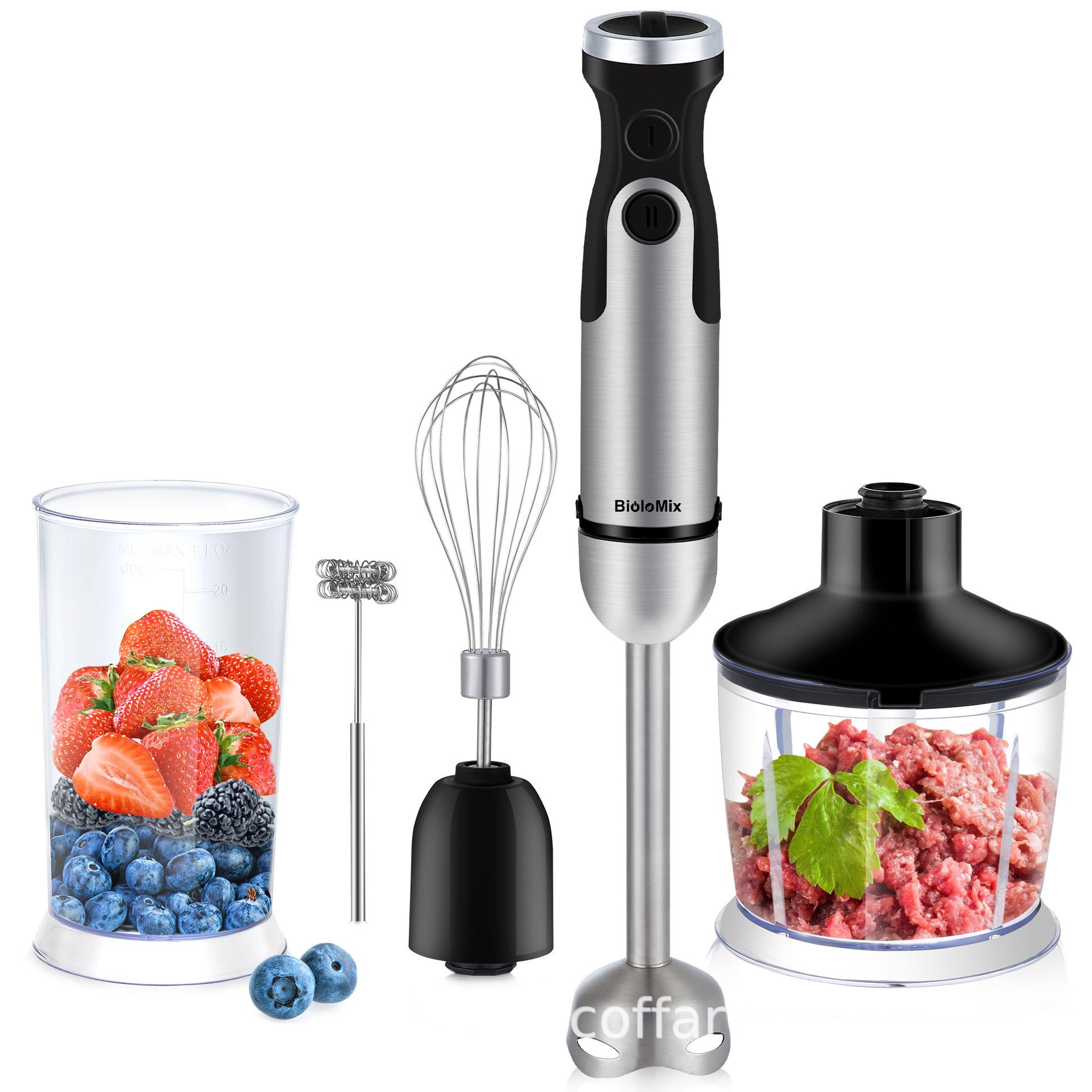 Handheld Blender & Juicer: Multifunctional Food Processor, Meat Grinder, and Cream Whipper EU Plug чёрный
