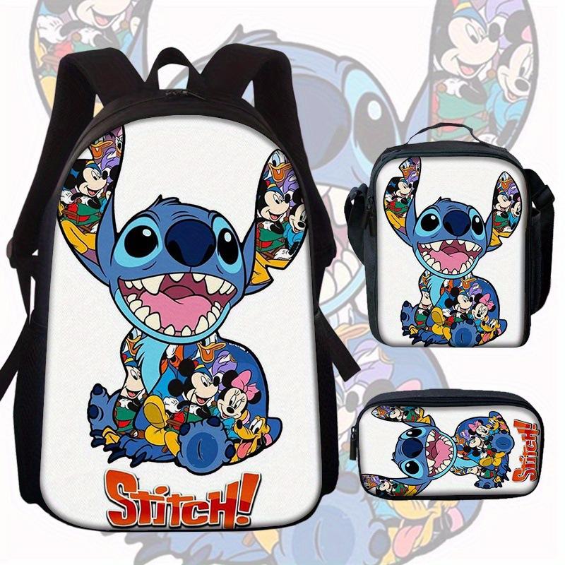 Stitc Schoolbag, Primary And Secondary School Student Backpack, Satchel, Pencil Case, Three-Piece Set, Animation Cartoon