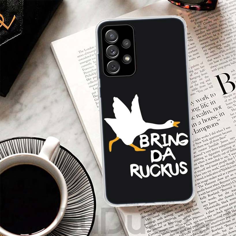 Cartoon Duck Goose Game Phone Case For Samsung Galaxy A15 A14 A54 A13 A53 A12 A52S A55 A22 A23 A24 A32 A33 A34 A25 A35 A03S A04S