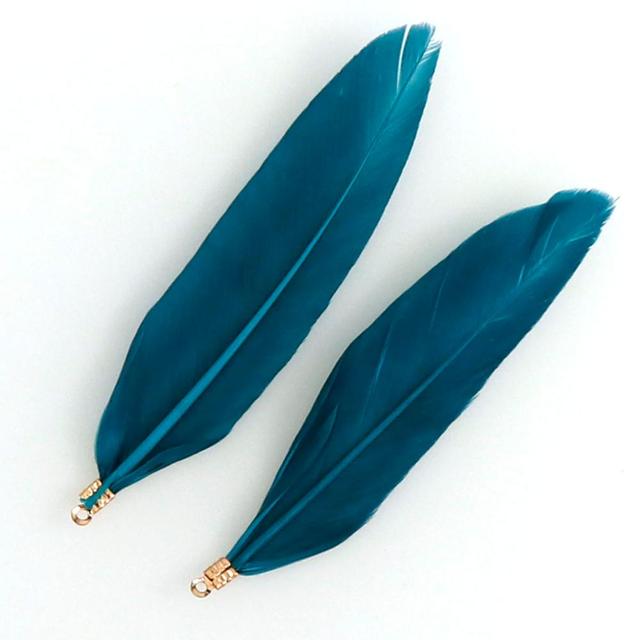 20 stk/pose 17 farger Naturlig gåsefjær Charms Anheng Ørepynt Charms For Diy Halskjede Armbånd Smykker Making 60 -70cm