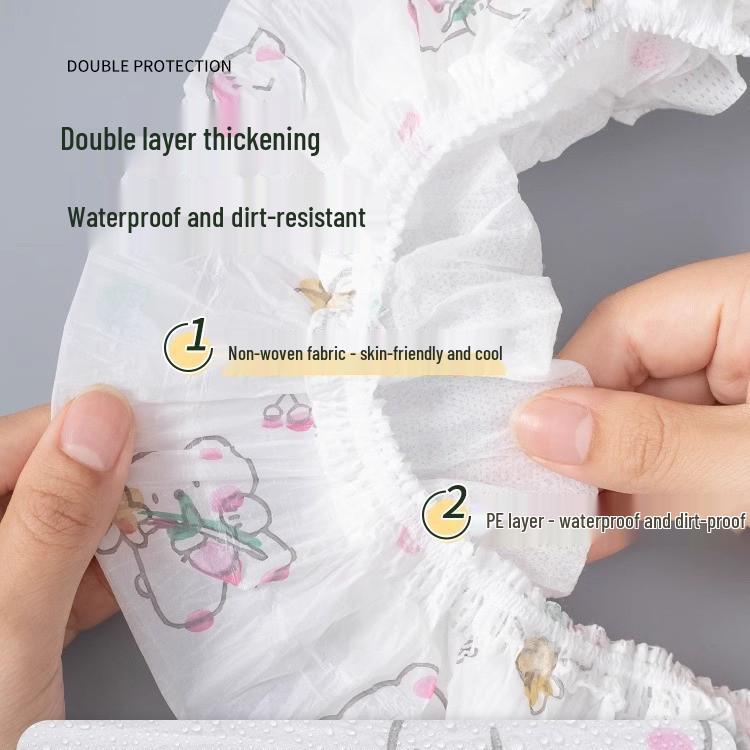 [New] Thickened Double-Layer Portable Disposable Toilet Seat Cover - Non-Woven, Printed Design.