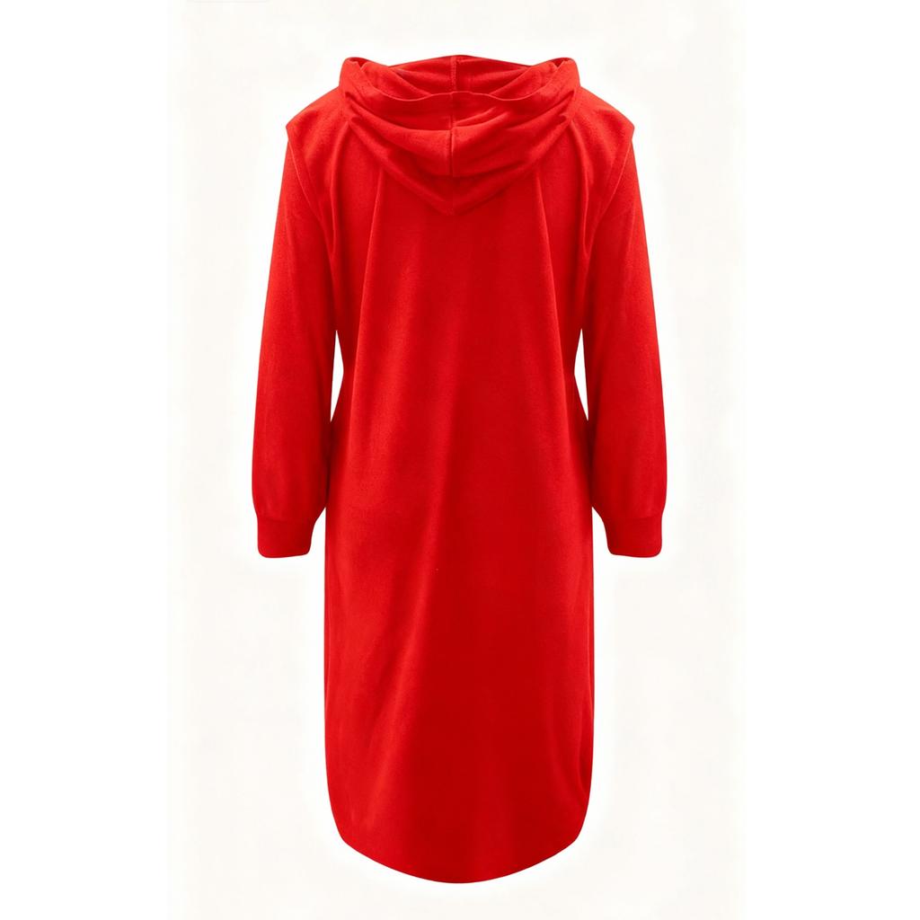 Women's Long-Sleeve Solid-Color Pullover Hooded Sweatshirt Jacket Women's Long-Sleeve Solid-Color Pullover Hoodie Jacket