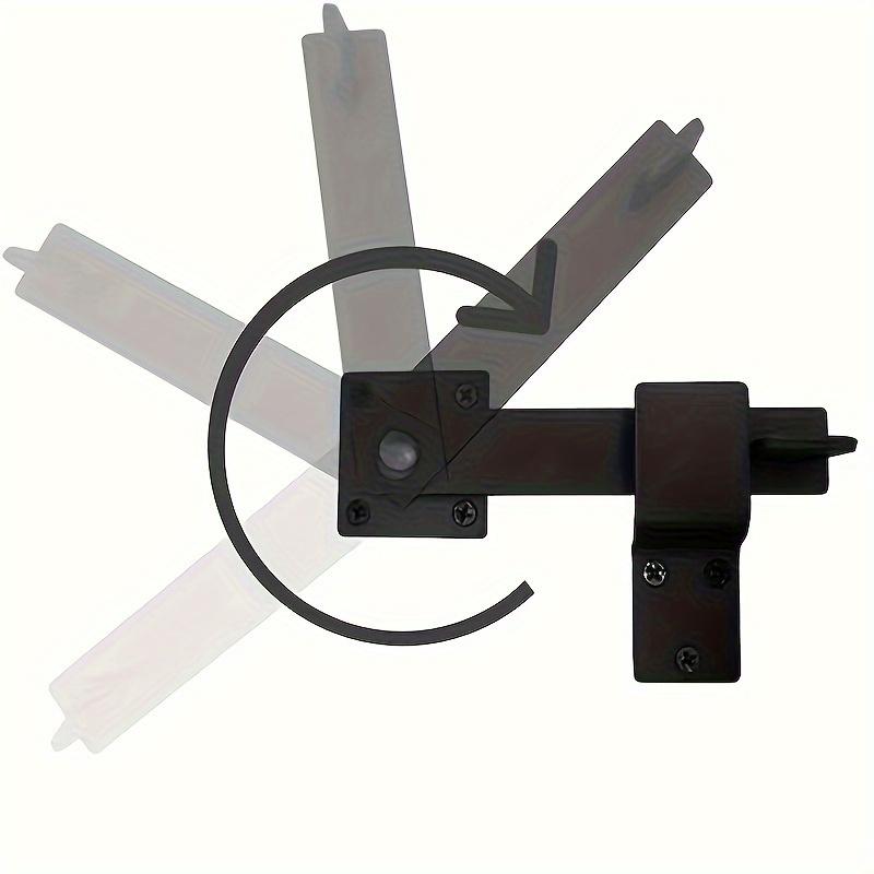 1pc Heavy Duty Matte Black Metal Barn Door Latch, Solid 5.5 Inch Metal Brushed Finish with Rotating Handle for Indoor/Outdoor Solid Iron Wood Doors