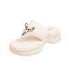 Slippers Women's Summer Outer Wear 2025 New Casual Soft-soled Beach Shoes Thick-soled Heightened Summer Pinch-on Flip-flops