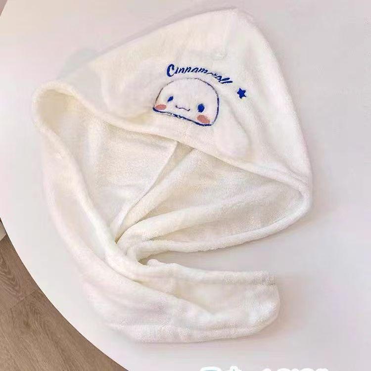 Cinnamoroll Quick-Dry Hair Wrap Towel for Women - Cute, Absorbent Bath Cap