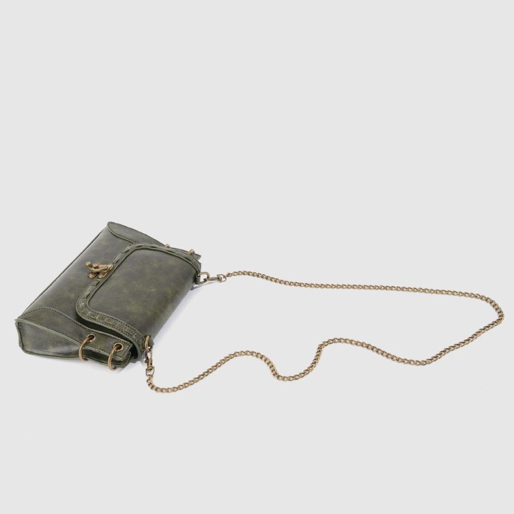 Modisch Einzigartiges Design Einzelne Schultertasche mit Antikgoldener Schnalle und Crossbody-Tasche an der Seite des Arms