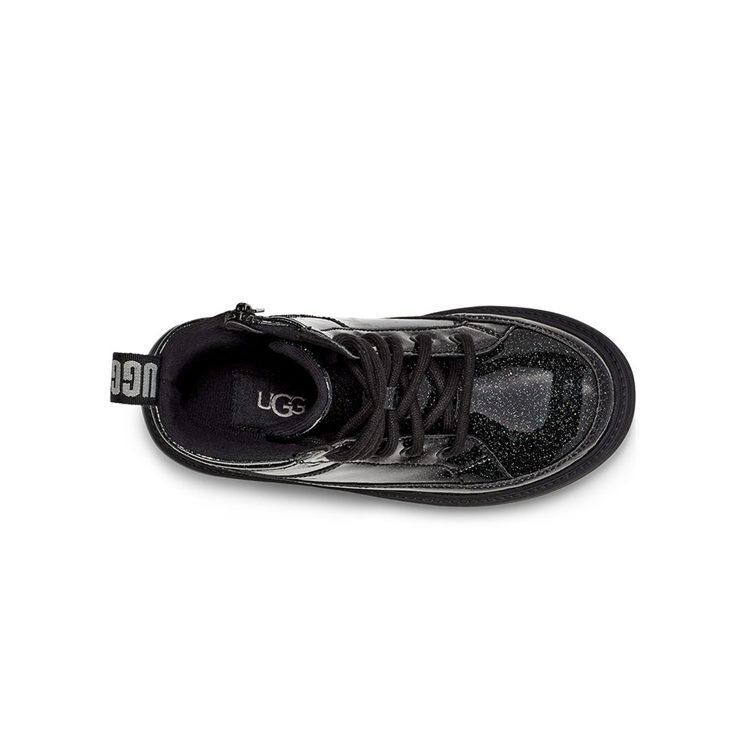 UGG Robley Glitter Velvet Zipper Kids' Snow Boots Black Children Aged 3 7 Years Old 1116377T-BLK