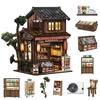 DIY Mini-Lebensmittelladen-Bausatz Mini-Puppenhaus Booknook Modellbau 3D Mini-Haus Bücherregal Dekor Geschenke für Erwachsene Familie Freunde