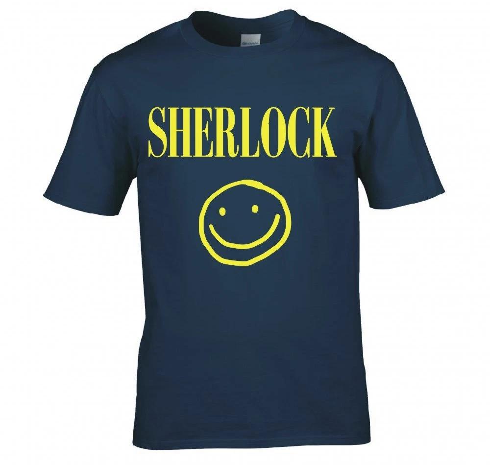 T-shirt Nuova Faccina Sorridente di Sherlock Holmes