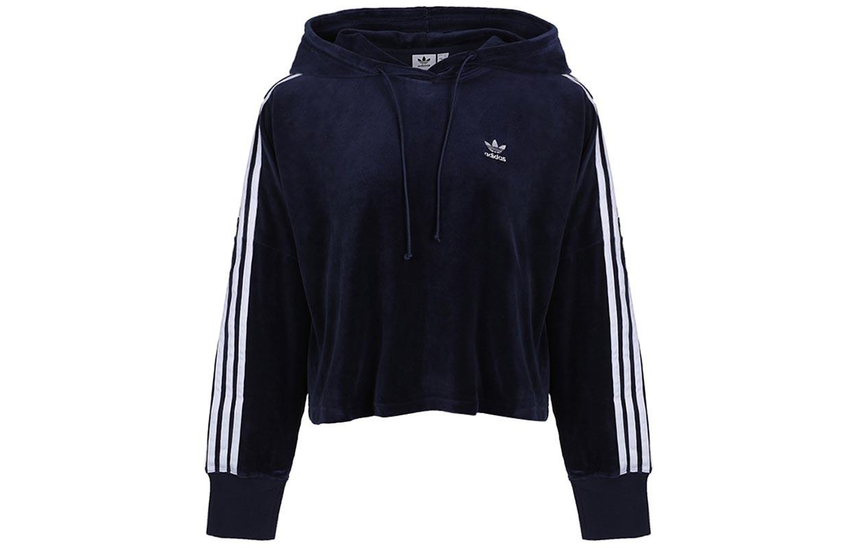 Adidas Originals Sweatshirts Women s Navy Blue Hooded Moderate Regular GD2289 36