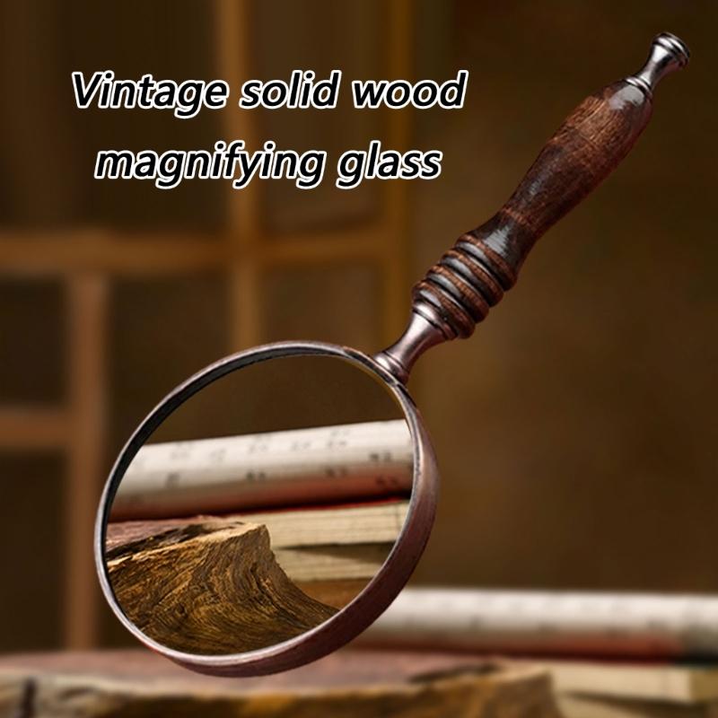 100MM Large Diameter Magnifying Glass For Elderly Reading Lightweight ABS Material Ergonomic Handle 10X Magnification Low Light Visibility