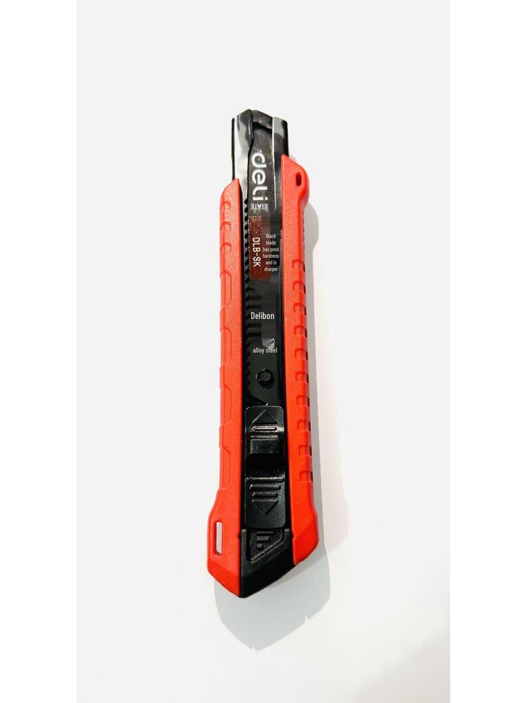 18mm All-Black Blade Utility Knife - Sharp, Durable Wallpaper & Paper Cutter with Thick ABS Handle