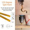 6 Pieces Titanium Twist Drill Bit Set, 135°Tip High Speed Steel, Size 3mm-8mm, Ideal Drilling In Wood/Cast Iron/Aluminum Alloy