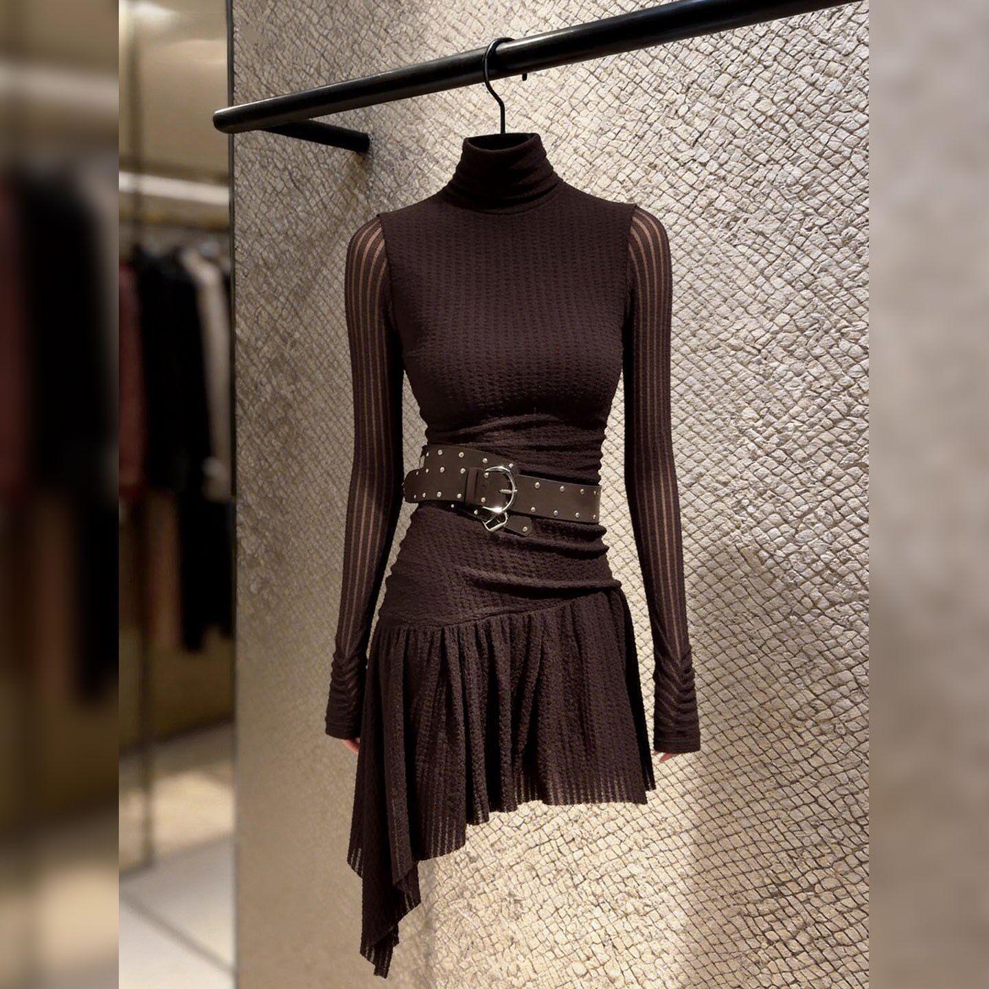Chic and unique super good-looking long dress spring new high-end design sense niche beautiful temperament dress women s [recommended 40-47.5kg ]