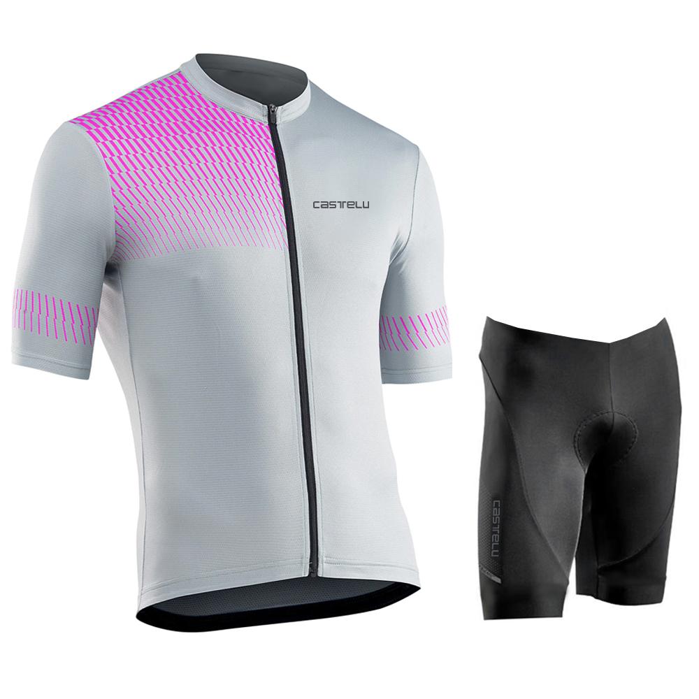 Men Breathable Bicycle Cycling Clothing Short Sleeve Mountain Bike Jersey Outdoor Sportswear Suit 2026 Summer Breathable Cycling Suit Set