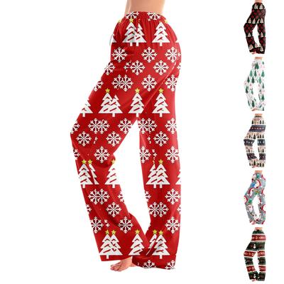 Anime-Pyjamahose, Nachtwäsche, lässige Hose mit Kordelzug und elastischer Taille, bequeme, gerade, lockere Yoga-Hose