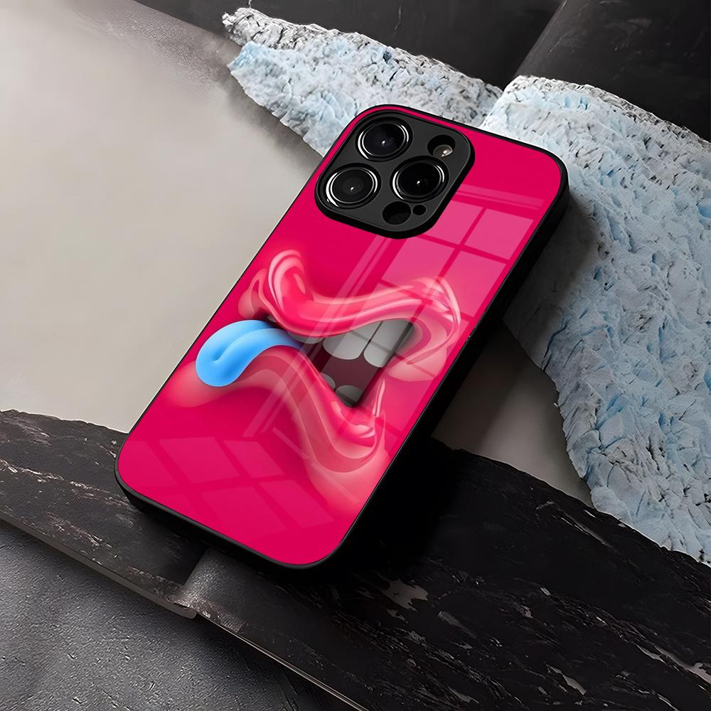 Funda de Teléfono Expresiva Vidrio Templado Para IPhone 16 13 14 12 15 11 Pro Max Plus Mini X XR SE2020 Coque