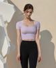 Debiweeo Billy Square Neck Short Sleeve Devi-T0074-Lavender