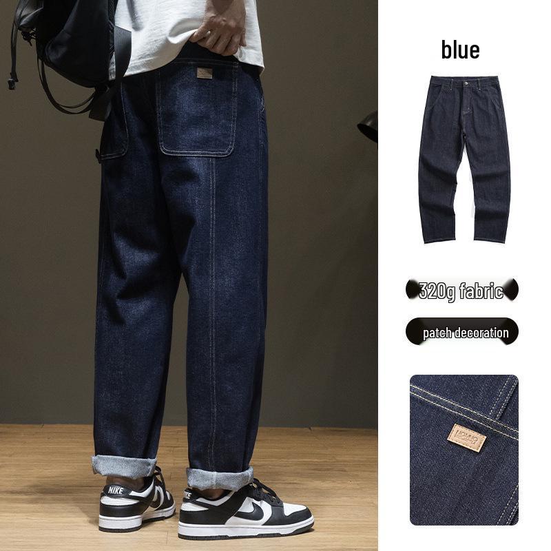 Fengshe Men's Jeans - Autumn 2025 Trendy Loose Straight Fit Casual Pants