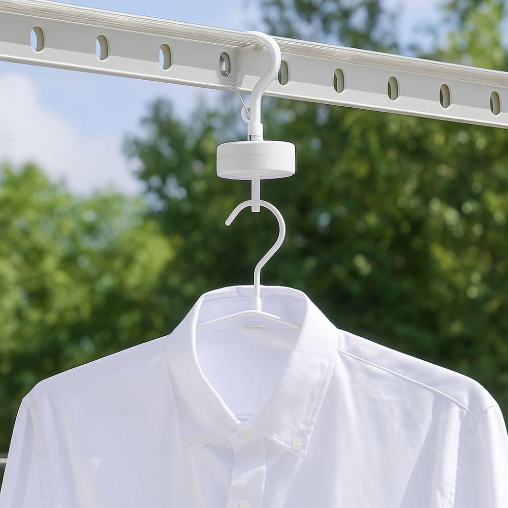 Automatic Rotating Drying Rack Save Space Storage Hook Portable Clothes Drying Rack  Bathroom