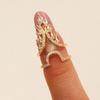 Women's Copper Inlaid Zirconia Manicure Ring – Detachable & Stylish