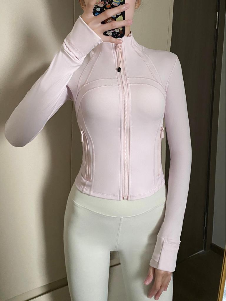 Luludarling Women's Slim Fit Stand-Up Collar Yoga Jacket