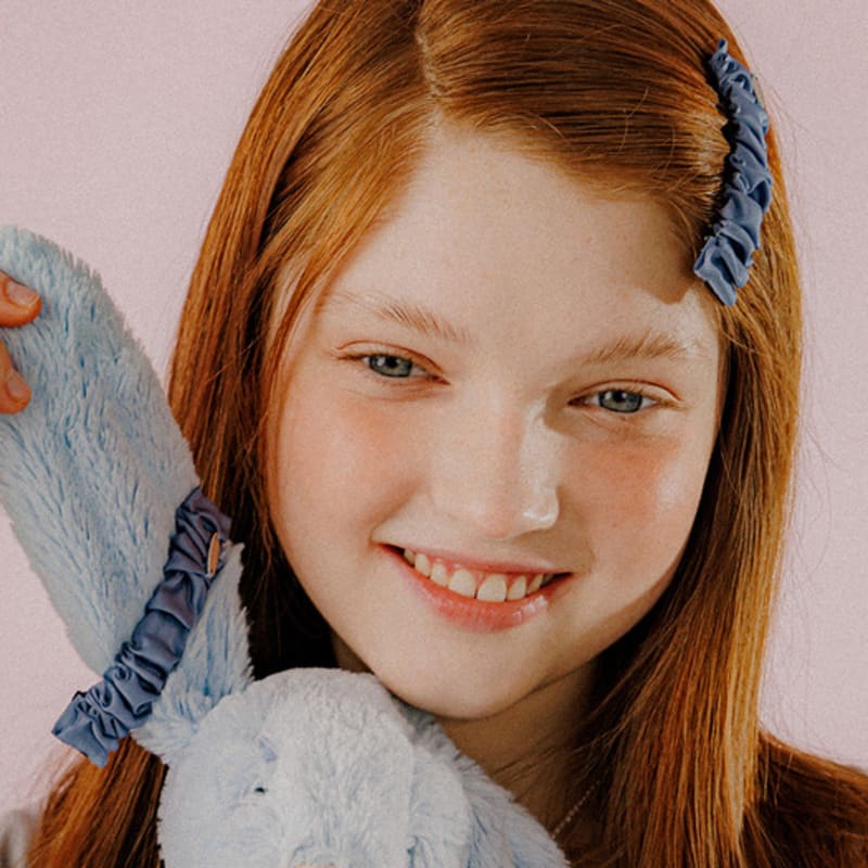 

mellotory square shirring hairpin (sky blue) Sky Blue