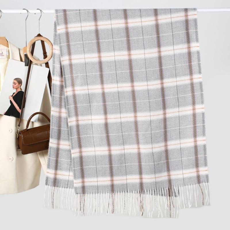 

New autumn plaid fringed scarf classic retro versatile student warm scarf shawl hot-selling 64X180CM