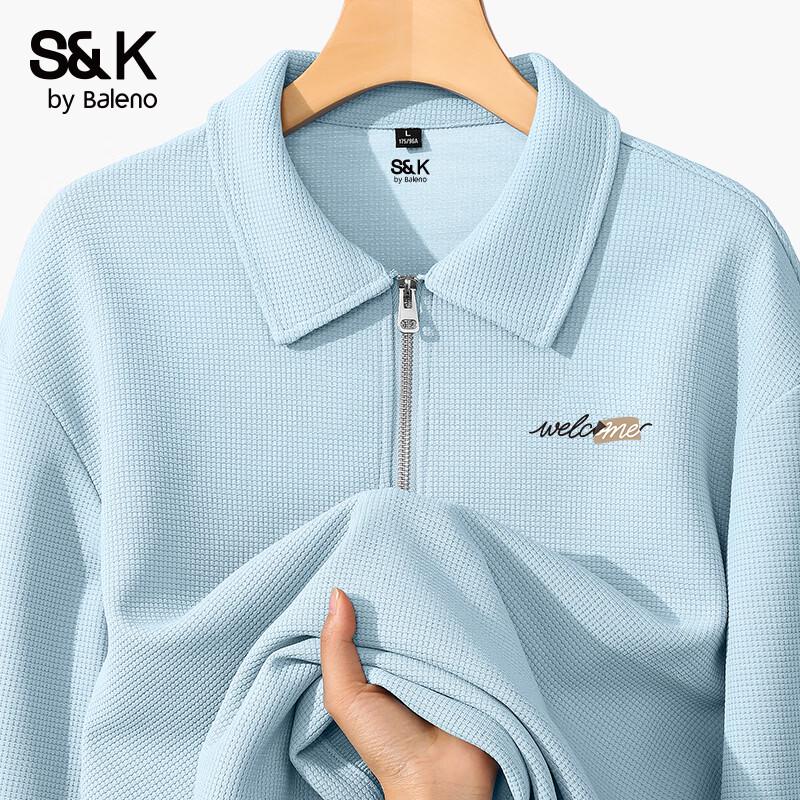 Baleno Men's Waffle Knit Polo Sweatshirt